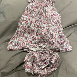 Luli & Me Floral Baby Dress with Bloomers